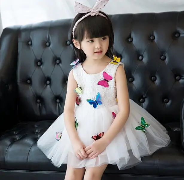 Летнее платье для маленьких девочек одежда с цветочным узором нарядные платья