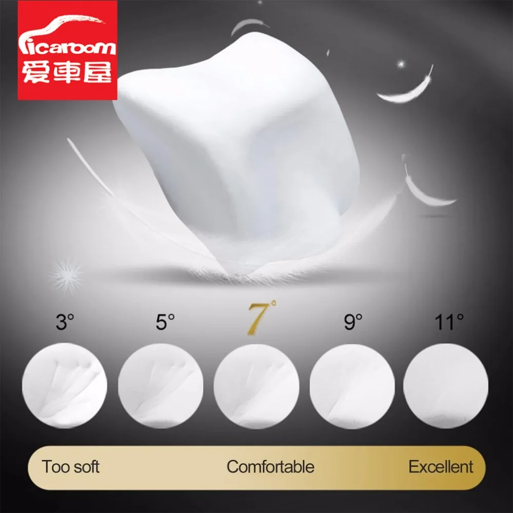 ICAROOM 3D хлопковые подушки с эффектом памяти для шеи подголовника дышащие