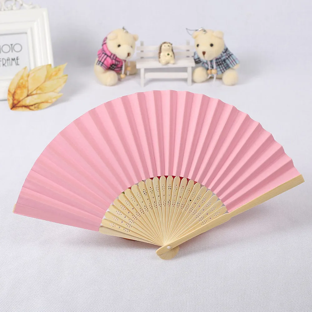 

Pattern Folding Dance Wedding Party Lace Silk Folding Hand Held Solid Color Fan Tienda Departamental Para El Hogar 0.1