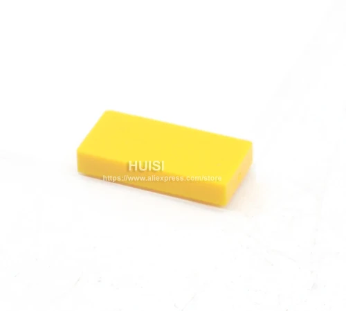 50pcs yellow Классические игрушки ABS пластиковые блоки строительные игрушки кирпичные детали Совместимость с лего плитка 1x2 плоские DIY игрушки для детей 6 лет 50 шт./лот - Цвет: 50pcs yellow