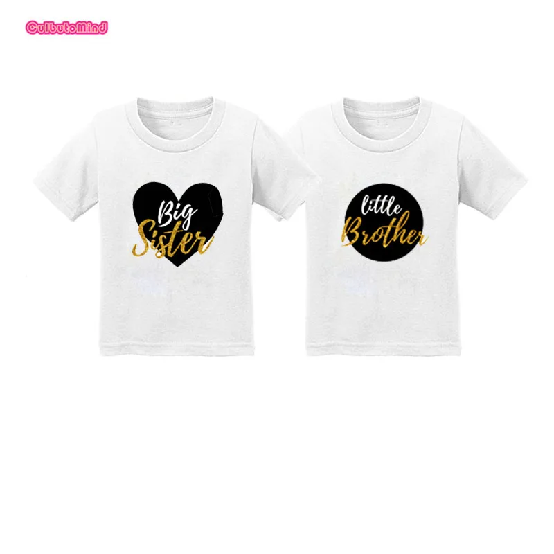 Одинаковые комплекты для семьи с надписью Big Sister and Brother Комбинезон маленьких