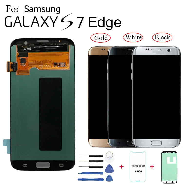AMOLED для samsung Galaxy S7 edge G935F G935FD дисплей ЖК-экран Замена для samsung G935W8 G9350 ЖК-дисплей экран модуль