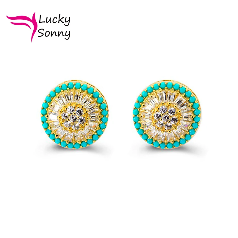 Бразилия Joyeria серебряные ювелирные изделия Белый CZ Brincos микро проложенный