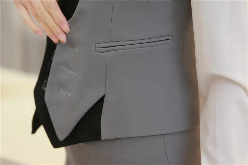 Новое официальное в стиле формы Тонкий Модный деловой женский жилет женские топы