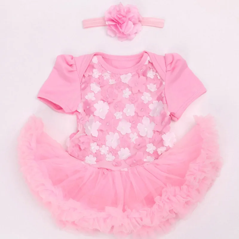 Комплект из 2 предметов платья-пачки для новорожденных девочек платье в стиле