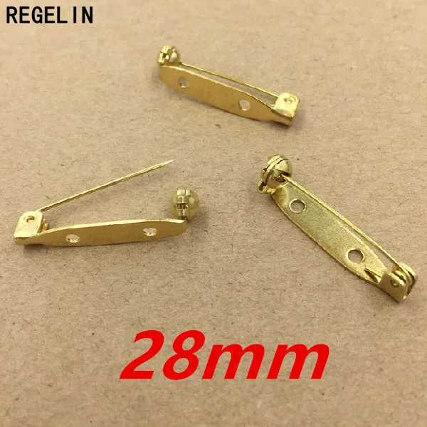 

REGELIN Copper Vintage Style Gold/Silver/Antique bronze Color Brooch Pin Base 10pcs 15/28mm Blank Settings Jewelry Accessories