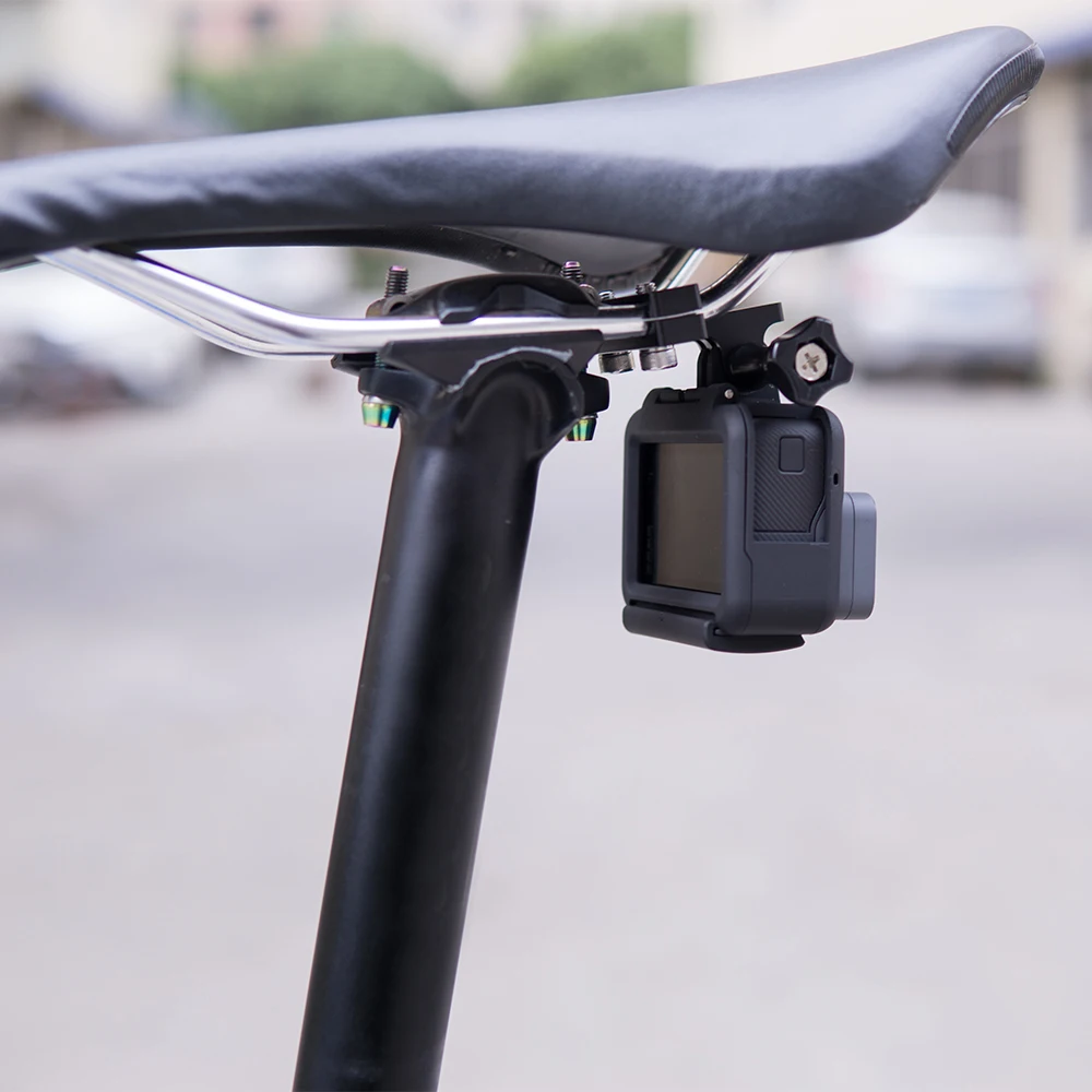 MTB седло Gopro Крепление горных велосипедов шоссейном велосипеде Спорт Стабилизатор камеры держатель для garmin сиденье yi virb герой клип велосипед части
