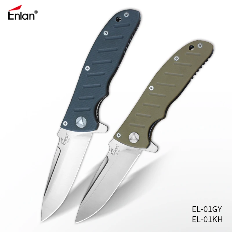 

ENLAN Outdoor Tactical Knife 8Cr13mov Steel, Hunting knives Survival Rescue knives Collection knife Gift EDC Tool G10 Handle