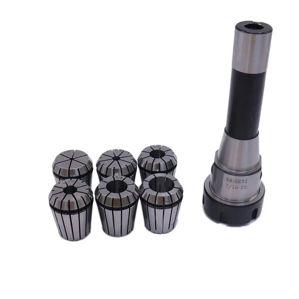 R8 ER32 6pcs дюймов фреза ручка эластичный цанговый дюймовые спиральные