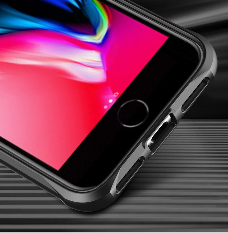 Классный чехол для iPhone 7 8 Plus X XS MAX XR роскошный тонкий прозрачный Гибридный Жесткий