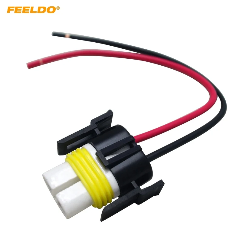 

FEELDO 10Pcs H11 H8 Heavy Duty Loose Wiring Ceramic Socket Plug Connectors Adapter Pigtails For Headlights Fog Lamps #AM5468