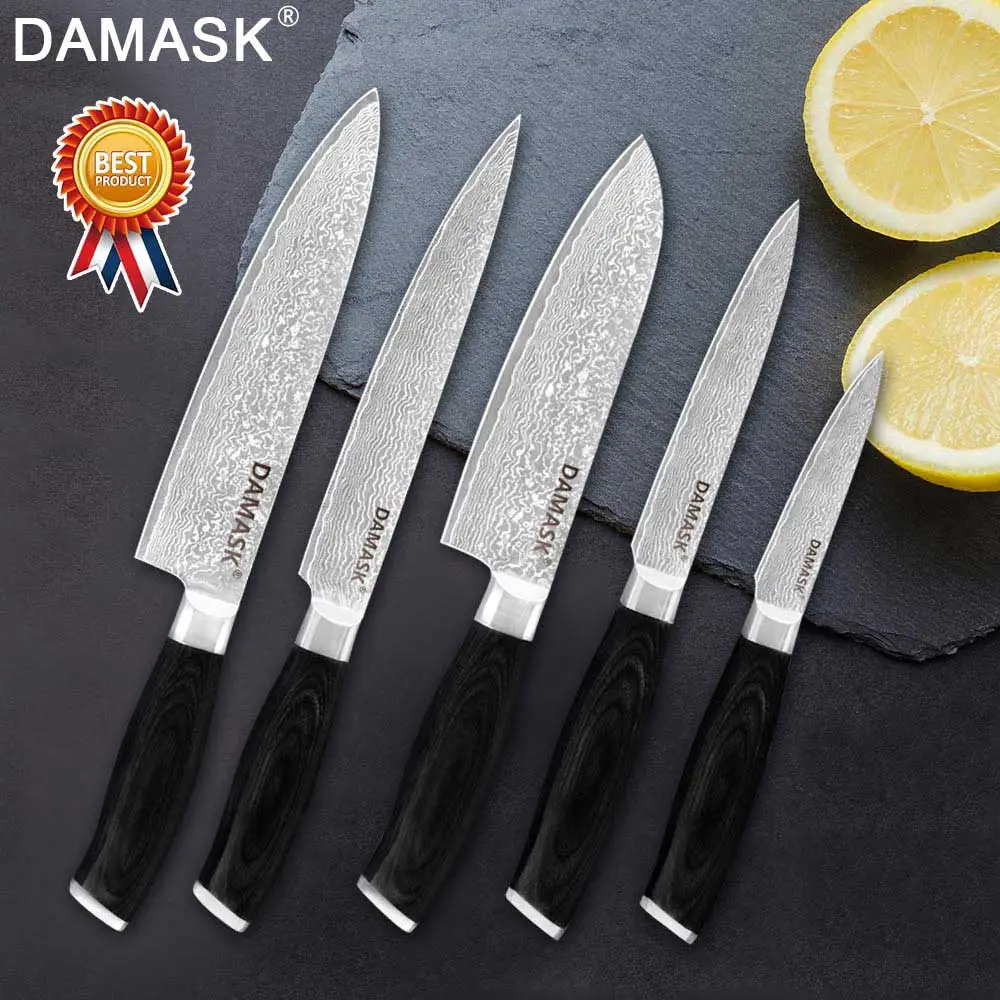 Дамасские Ножи Damask нож шеф повара японский кухонный для мяса VG10 67 слой из