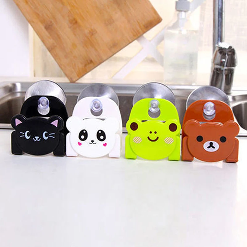 Cartoon Cute Bear Wall Mounted Type Bath Storage Box Organizer Kitchen Soap Bar Holder Drain Shelf Bag Rack | Дом и сад
