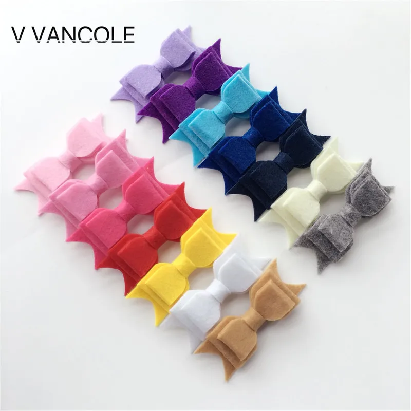 Новые модные фетровые банты-зажимы 3-слойные банты с блестками для фото реквизит