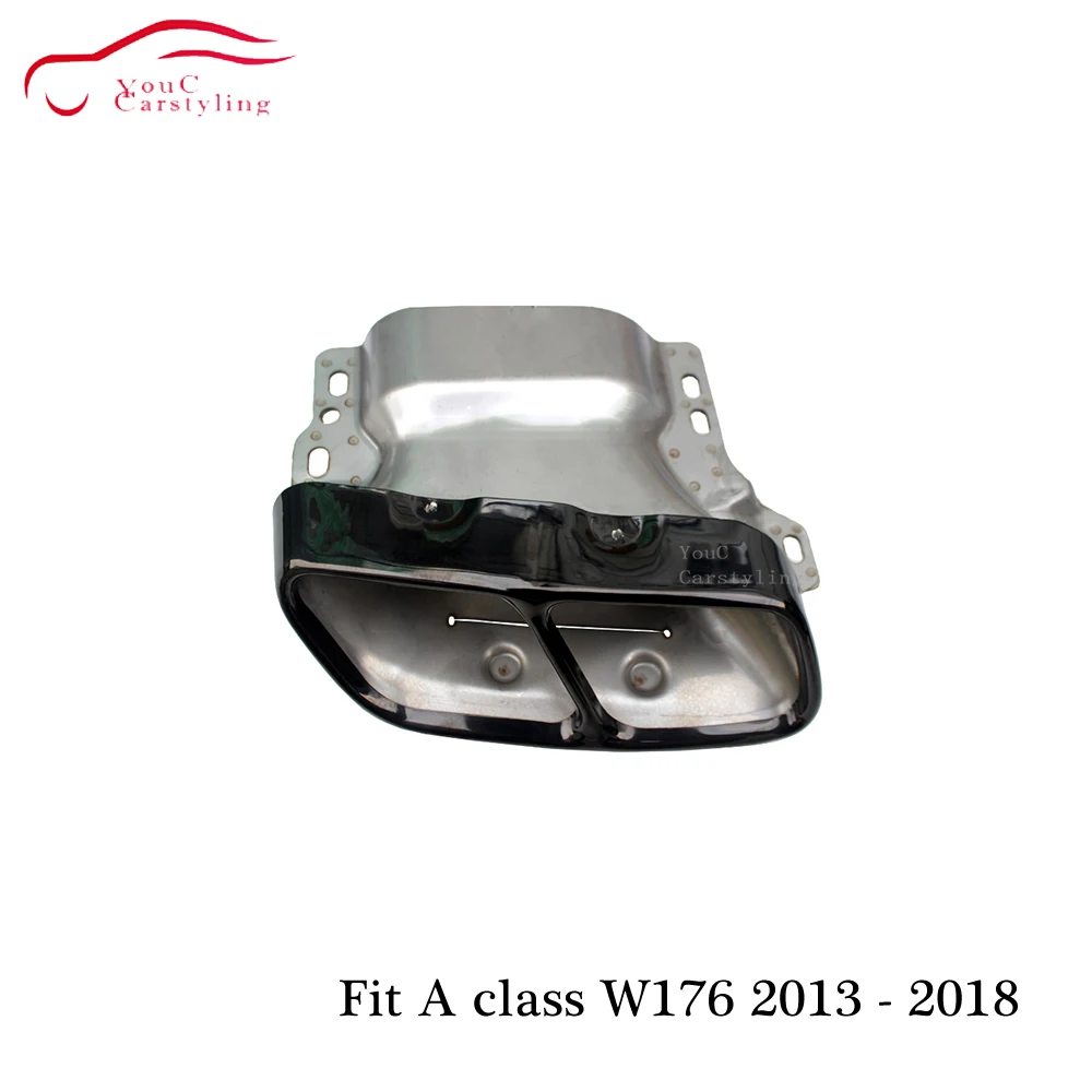 W176 AMG стильный, для заднего бампера Диффузор для губ Mercedes A класса W176 5-дверей 2012+ спойлер задней крышки с выхлопной трубы