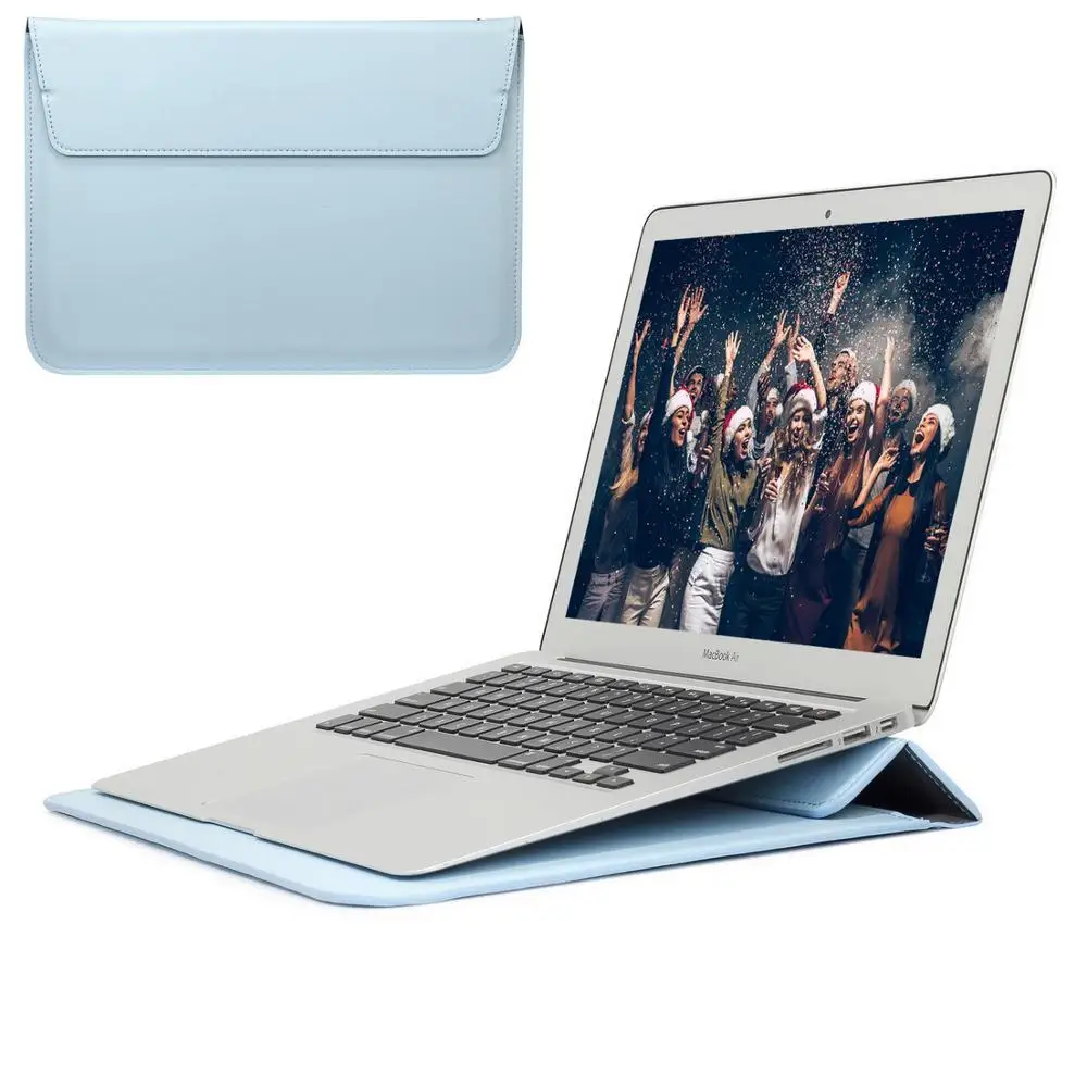 shui Blue-xin feng d EQHTX-кожаный чехол-конверт для Macbook Air 13 Pro retina 11 12 13 15-чехол для ноутбука Macbook 13,3 дюймов - Цвет: shui Blue-xin feng d