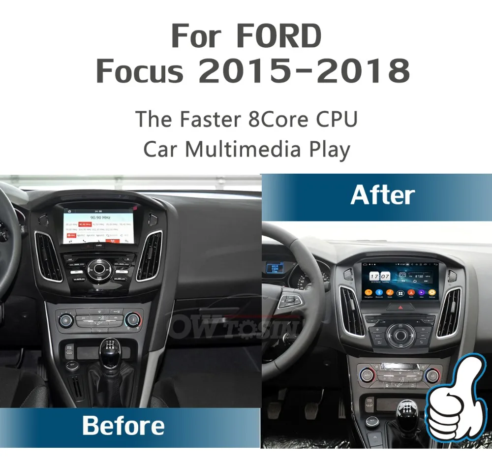 " ips 1920*1080 8 ядерный 4G+ 64G Android 9,0 автомобильный dvd-плеер для Ford Focus 2012 2013 DSP радио gps Parrot BT