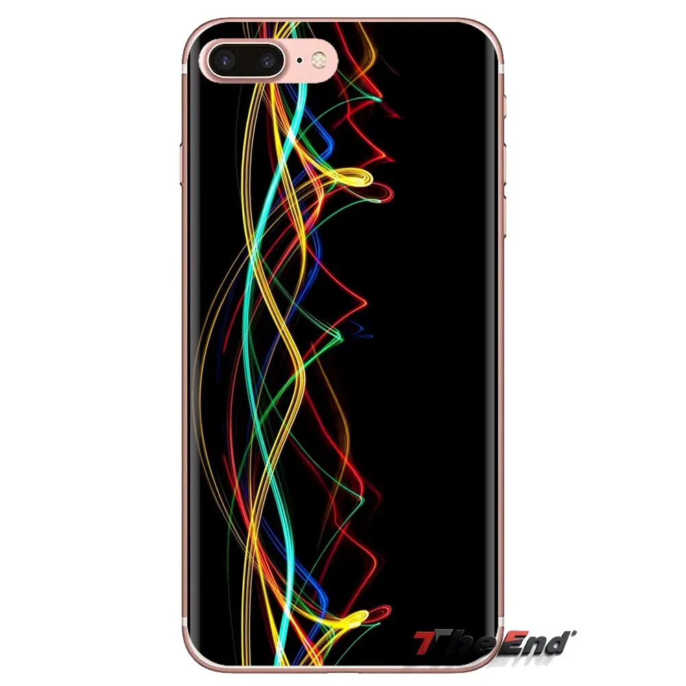 Abstract Neon For iPod Touch Apple iPhone 4 4S 5 5S SE 5C 6 6S 7 8 X XR XS Plus MAX Soft Transparent Cases Covers |