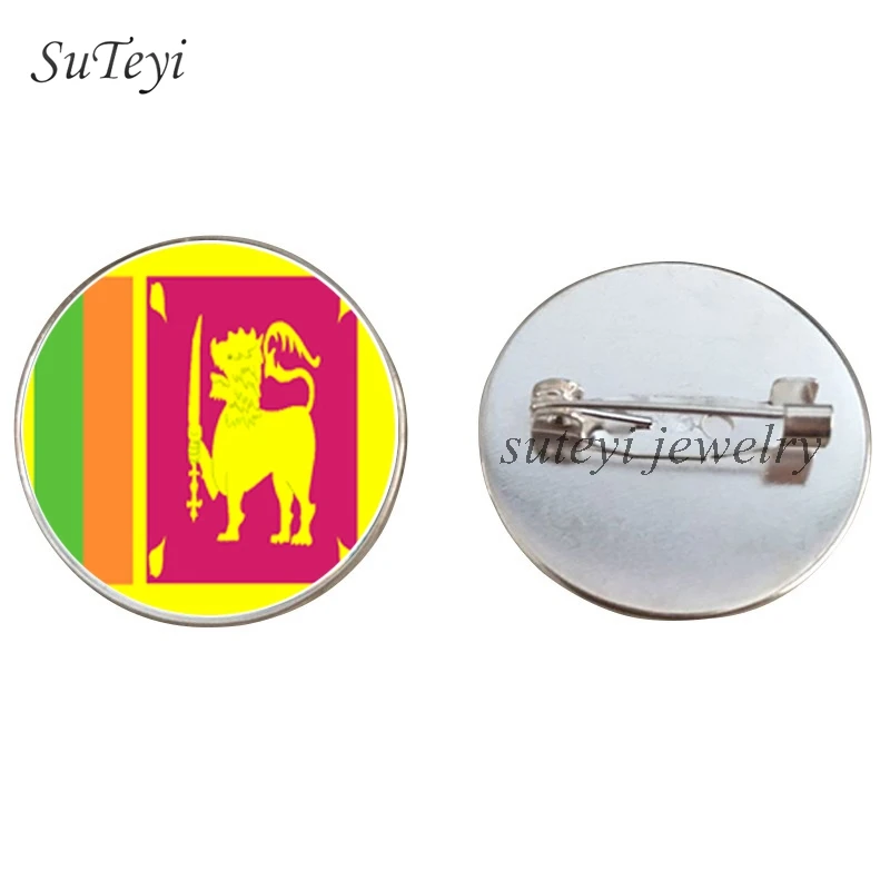 SUTEYI Sri Lanka/Флаг Таджикистана значок стекло шаблон брошь Таиланд/Турция/turkmenia флаг заколки кристаллы броши ювелирные изделия подарок