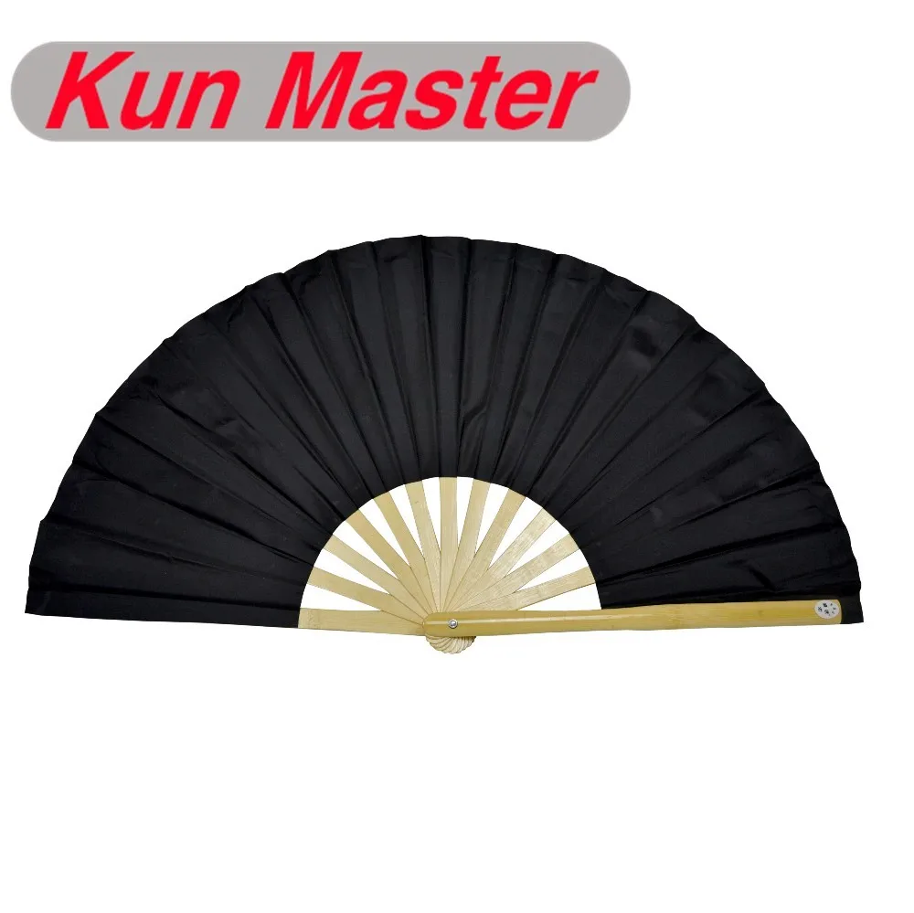 34 см бамбуковый чехол Kun Master Tai Chi Fan черная рамка натурального цвета  Спорт