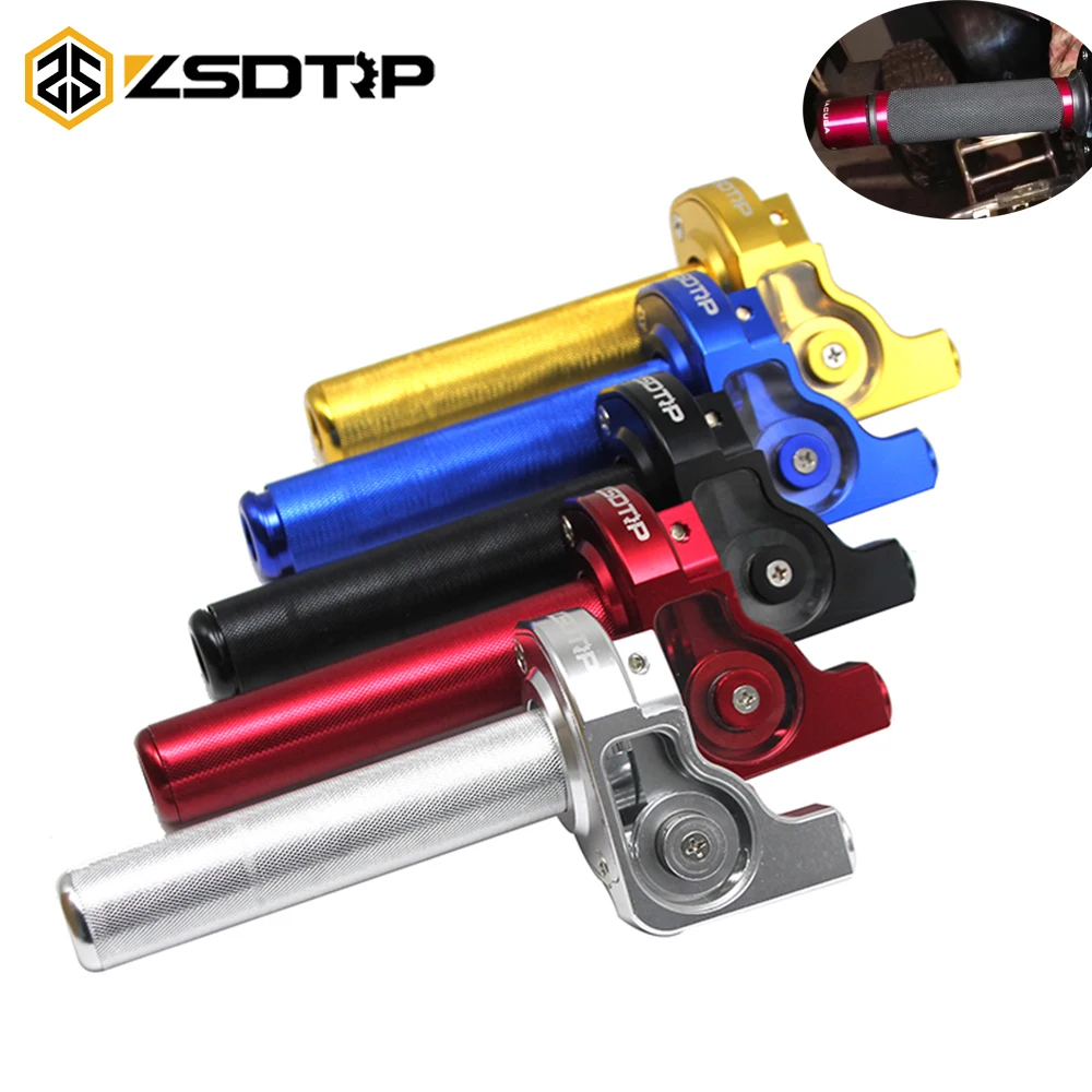 

ZSDTRP Universal 7/8" Motorcycle Visual Throttle Twist Grips 22mm CNC Aluminum Grip Accelerator Moped Scooter Dirt Bike Racing