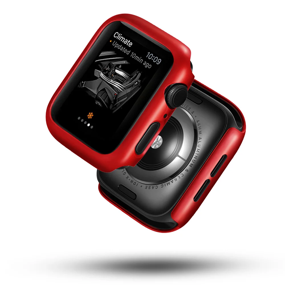 Модный пластиковый жесткий чехол для Apple Watch SE Series 6 5 4 3 защитный бампер 40 мм 44 38 42