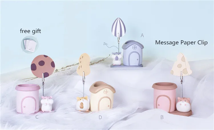 Новинка, креативный держатель для карандашей Kawaii из смолы с зажимом, настольный органайзер, держатель для ручек, чехол, коробка для канцелярских принадлежностей, детский подарок на день рождения