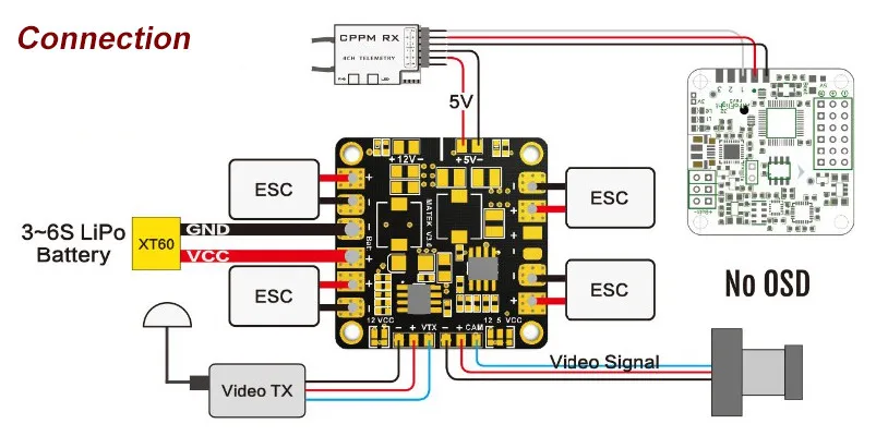 Мини концентратор питания с 5V BEC PDB и 12V распределительная плата мультикоптера|power