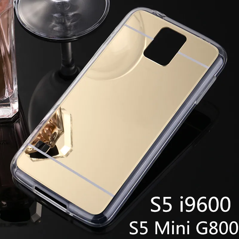 Зеркальный чехол для Samsung Galaxy S5 i9600/S5 Mini G800 чехлы телефонов задней панели из