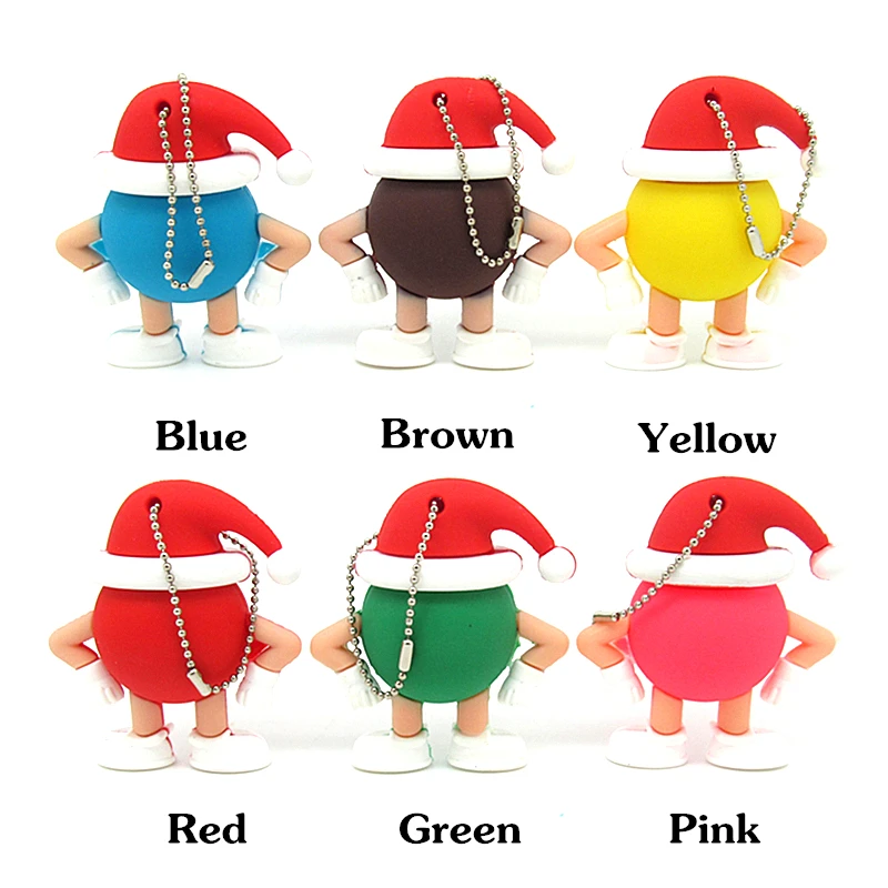 Мм шоколадных орешков с рождественской шапочкой флэш-накопитель usb