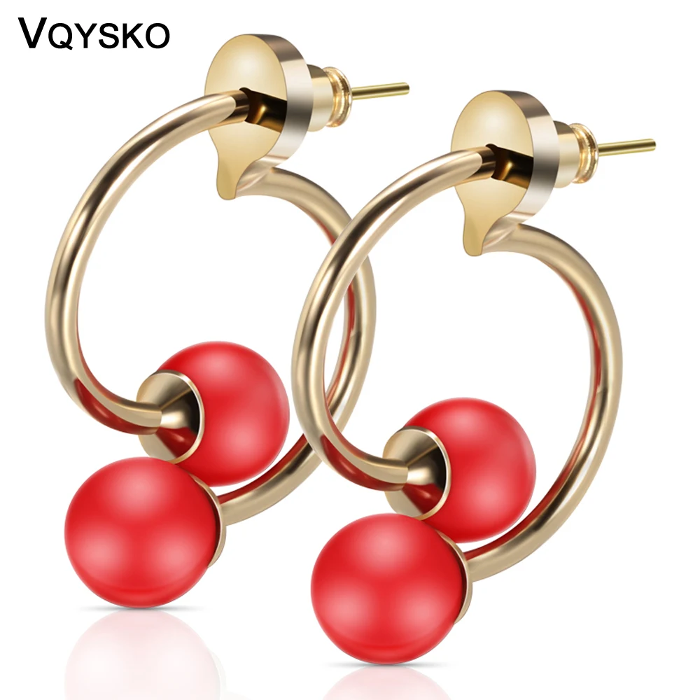 Модные медные ювелирные серьги с бусинами и иглой Лидер продаж изделия