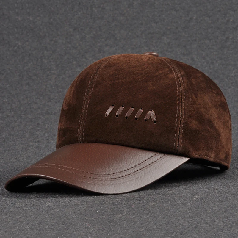 Кепка 2018 новая популярная зимняя бейсбольная из натуральной кожи Байкер
