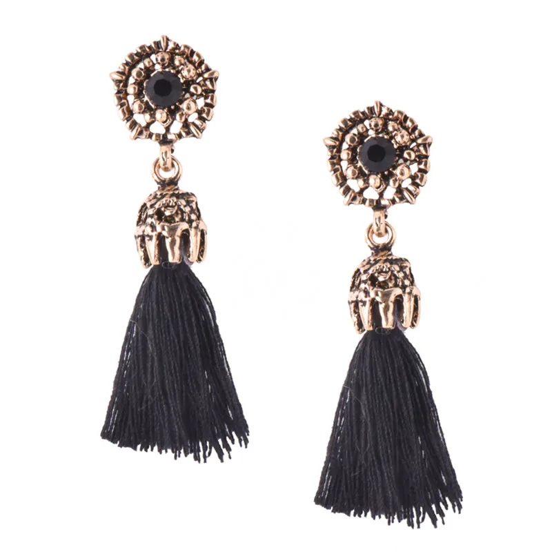 Модные Винтажные серьги с бахромой для женщин ювелирные изделия ручной работы