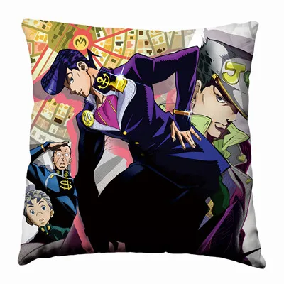 Синий Аниме Манга JoJo невероятное приключение 40 х 40 см наволочка декоративная индивидуальная Обложка сиденья постельные принадлежности Подушка - Цвет: Синий