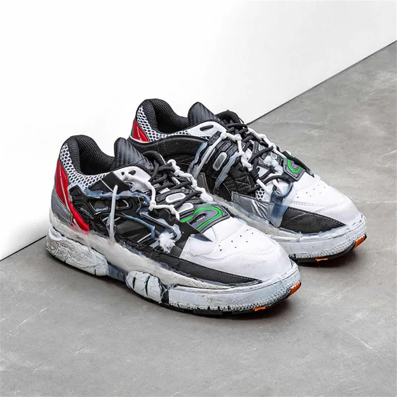 Кроссовки унисекс на толстой подошве со шнуровкой из натуральной коровьей кожи