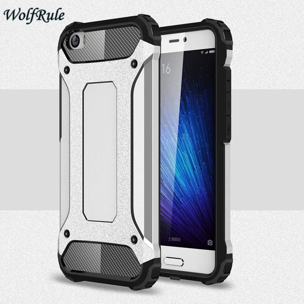 WolfRule для Xiaomi Mi5 чехол из ТПУ и пластика защитный противоударный телефона Mi 5 &lt |