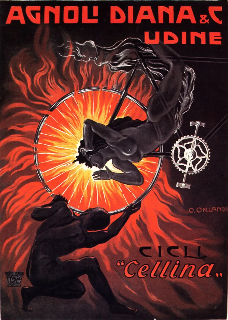 Винтажный рекламный постер Motori Clerici 1910 классические картины на холсте винтажные