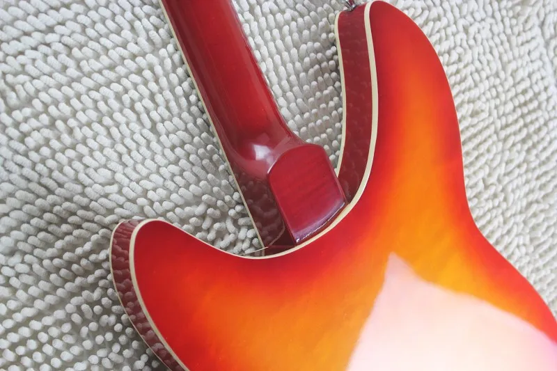 Custom Shop Рик пользовательские Полуакустические 12 строки 2 пикапы вишнево-красный