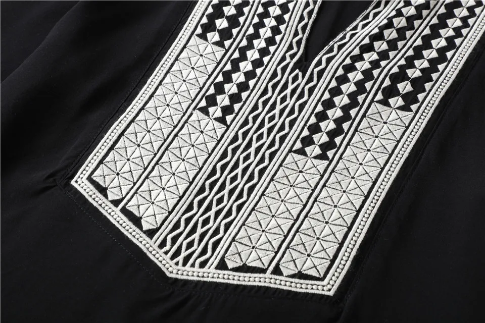 CORUJA, модная женская одежда, v-образный вырез, этнический стиль, Boho, вышитая рубашка, короткий рукав, топы, повседневные блузки, S-XXXL