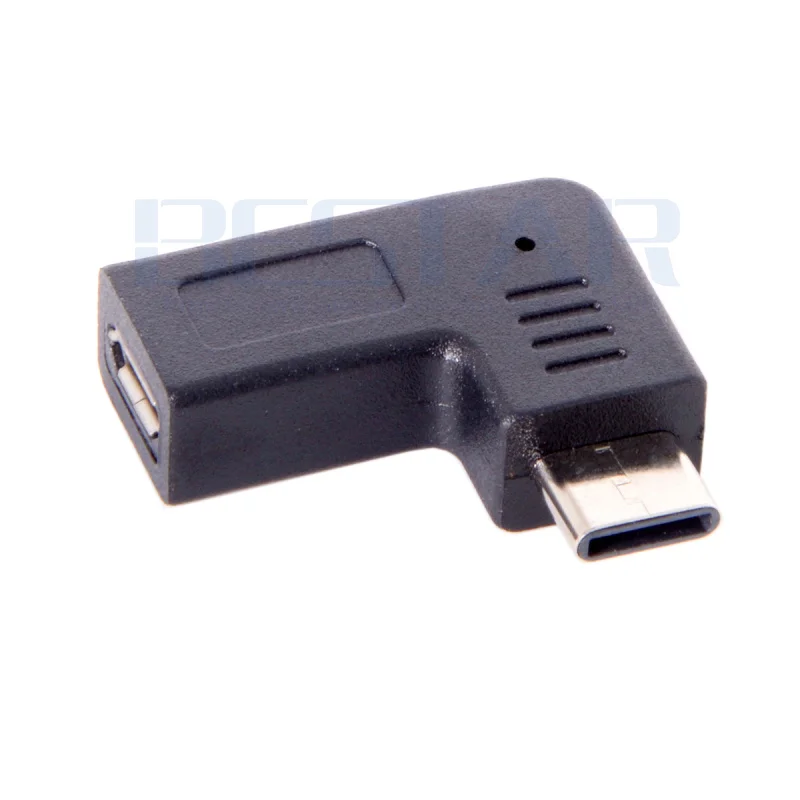 USB-C Type-C 3 1 папа к Micro USB 2 0 5Pin адаптер для передачи данных 90 градусов угловой тип