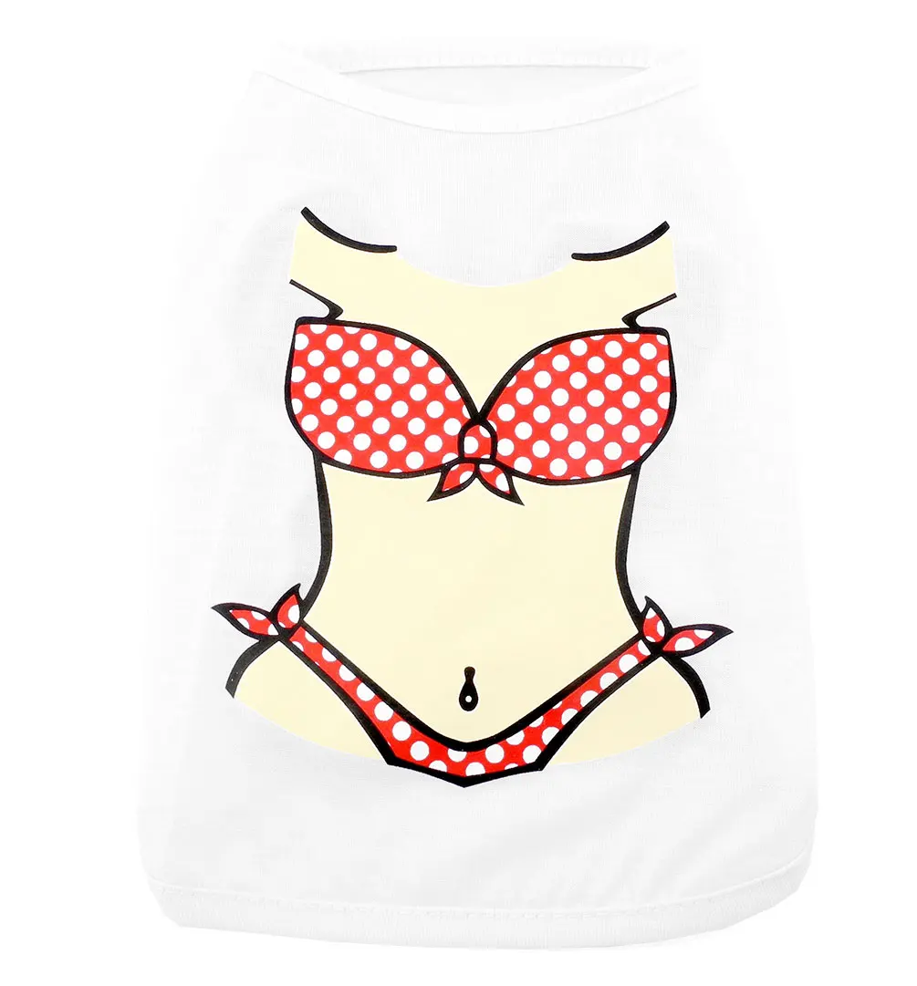 Малый Одежда Для Собак Щенок Рубашки Прохладный Мышцы Сексуальный Бикини Pattern