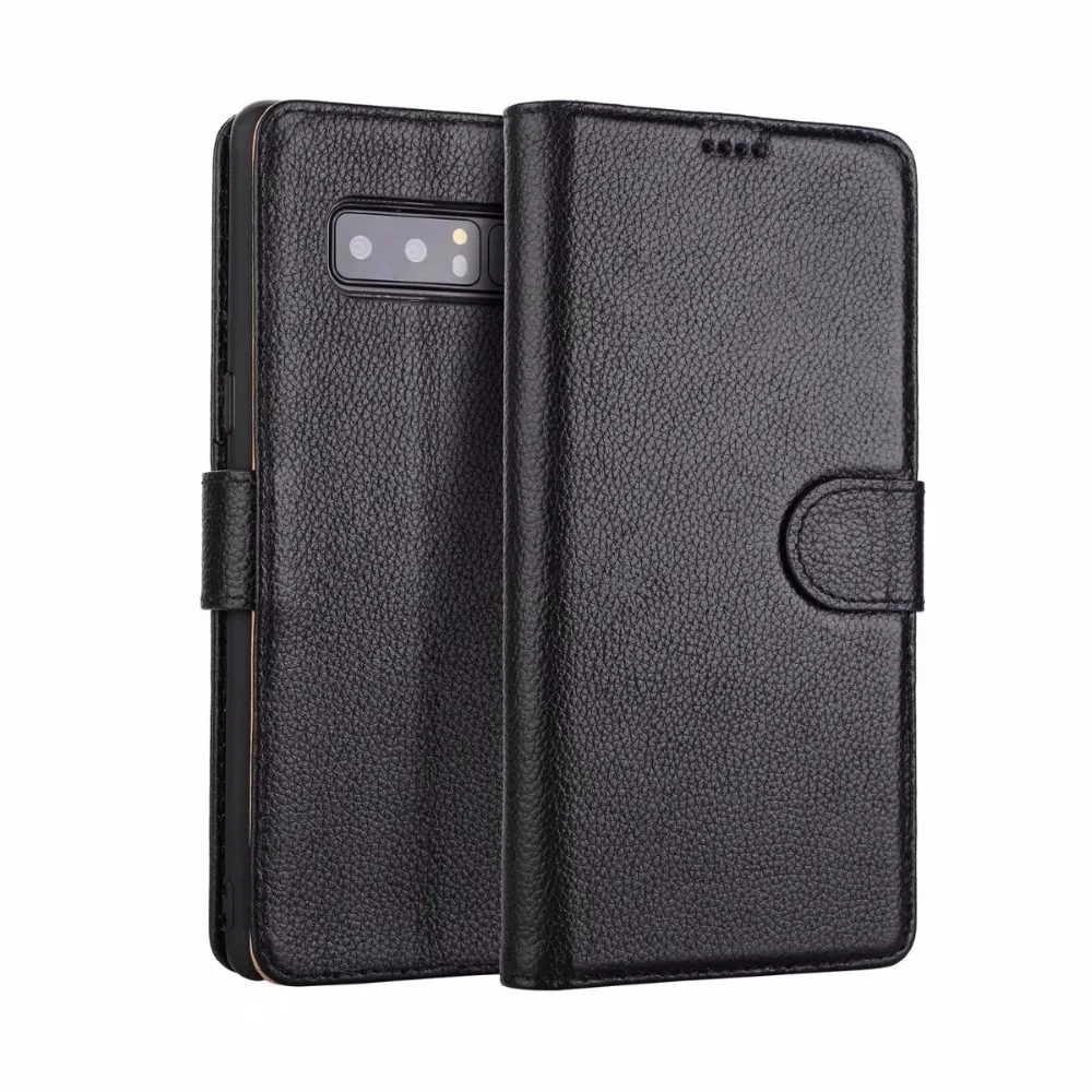 Чехол книжка из натуральной кожи для Samsung Galaxy S8 S9 Plus Note8 Note 8 N9500 N950F|for samsung galaxy|flip