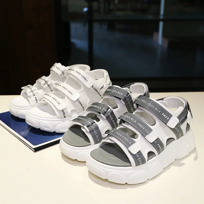 Сандалии женские на массивной подошве пляжная обувь повседневные Босоножки