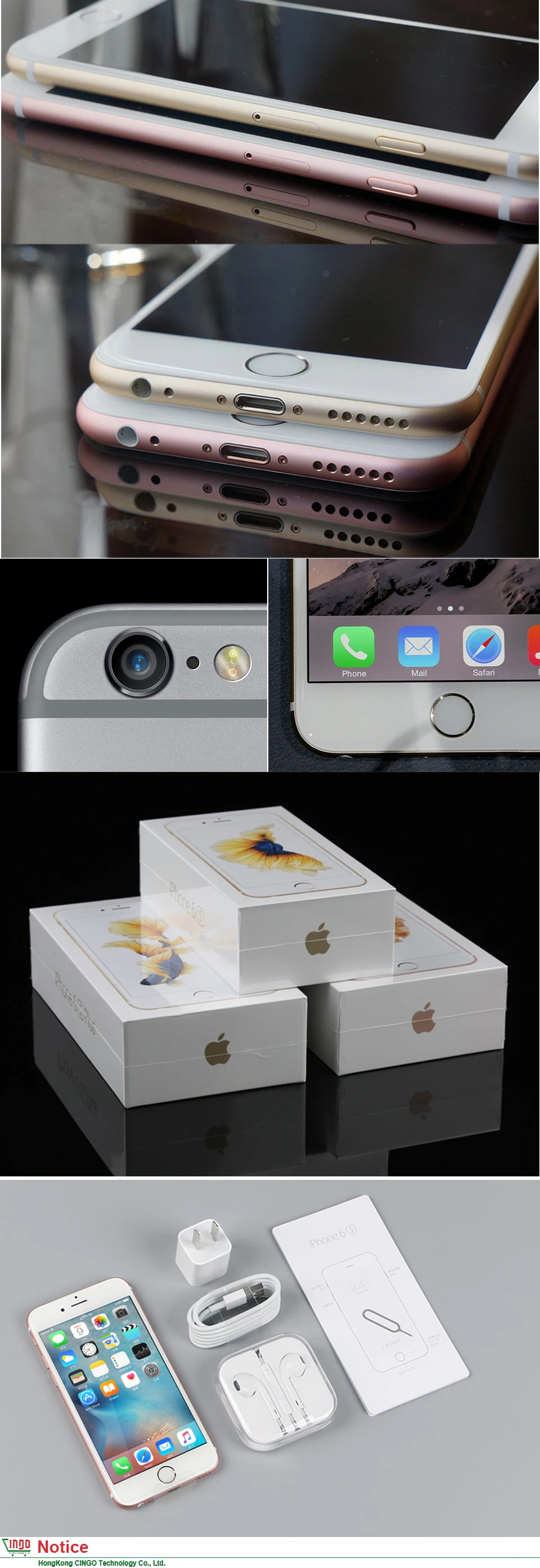 Apple iPhone 6s двухъядерный процессор, 2 Гб Оперативная память 16 Гб/64/128 ГБ Встроенная память IOS 4,7 ''12.0MP Камера отпечатков пальцев LTE используется для сотовых телефонов iPhone 6s