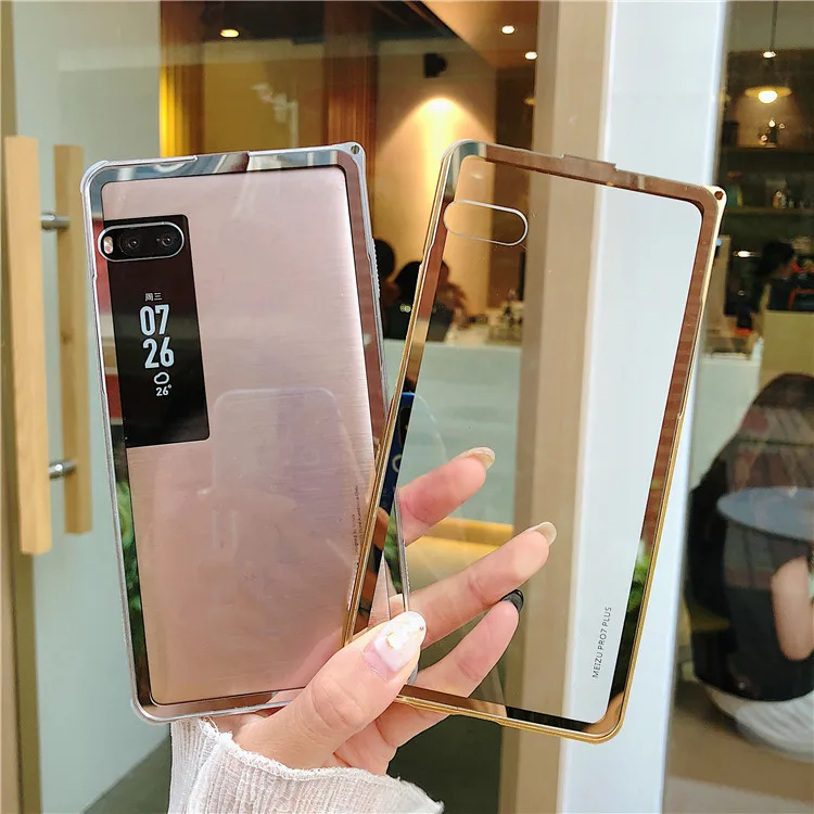 Металлический Прозрачный чехол-бампер для MEIZU Pro 7 Plus, металлическая рамка, жесткая акриловая задняя крышка для Pro 7 Plus, прозрачный чехол