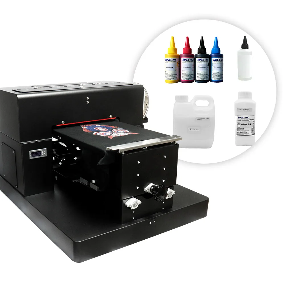 Printer with Ink A3 планшетный Принтер DTG Принтер для футболки печатная машина печать на светильник и Темная футболка для хлопковой одежды сумки с чернилами - Цвет: Printer with Ink