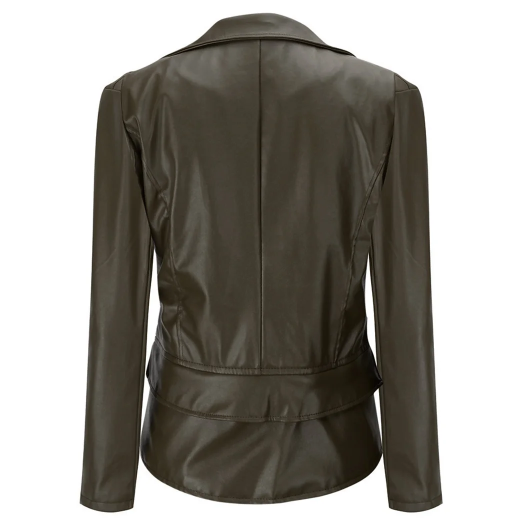 Для женщин искусственная Босоножки из искусственной pu кожи Bomber Coat мотоциклетные