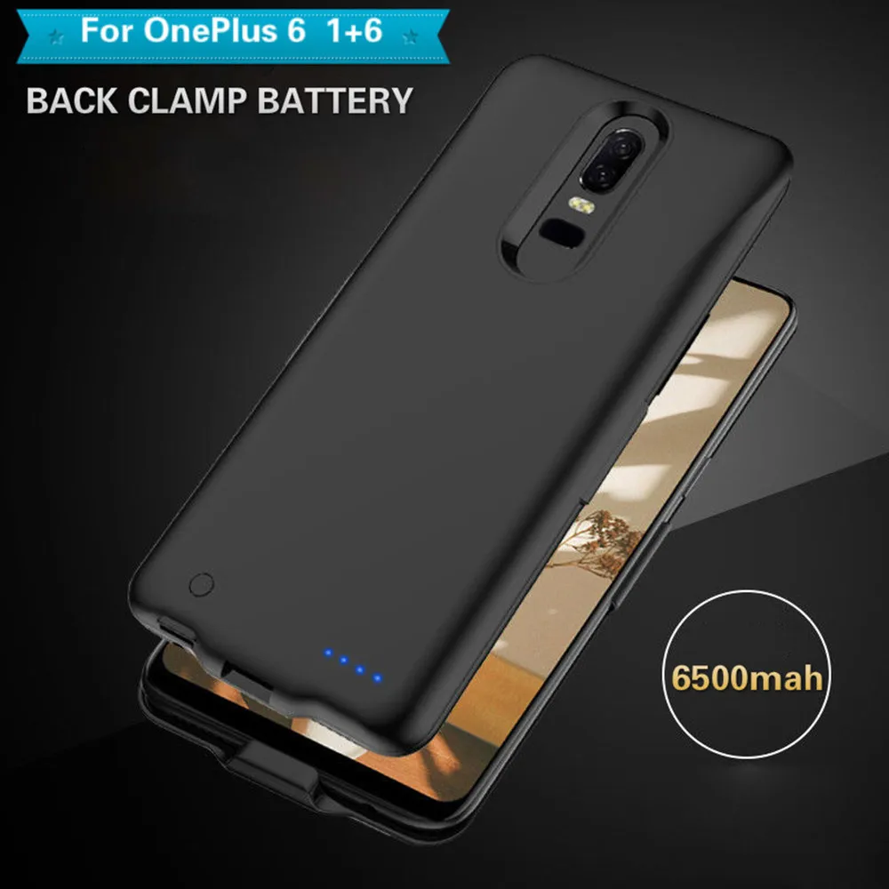 Внешний внешний аккумулятор для OnePlus 7 Pro, чехол для зарядного устройства, запасная мощность, мягкий край для One plus 6 7, чехол на заднюю панель, 6500 мА/ч