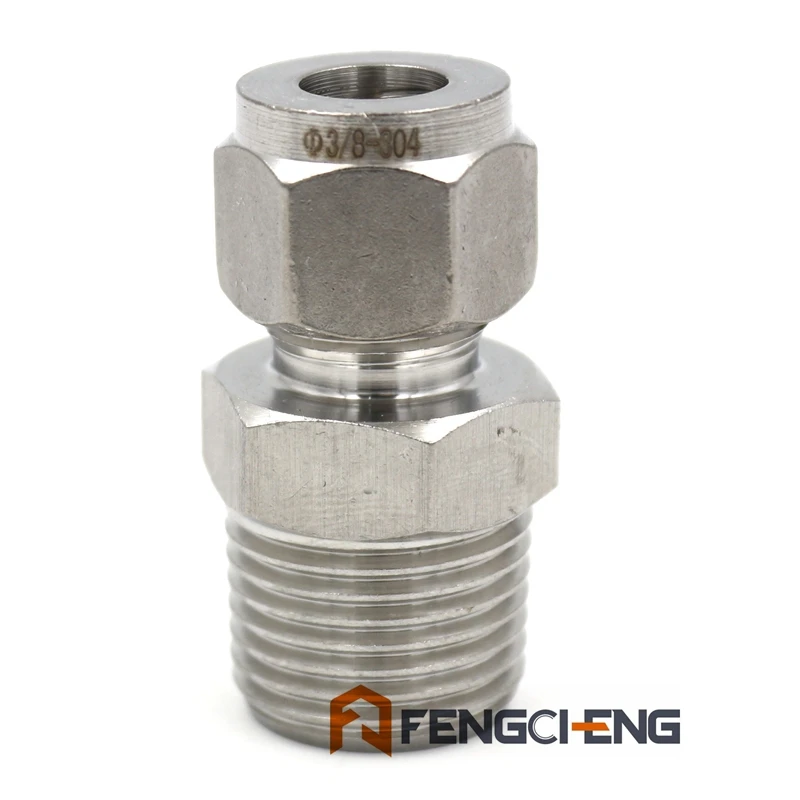 3/8 &quotКОМПРЕССИОННЫЙ x 1/2&quot Мужской NPT SUS304 трубный Компрессионный фитинг оптом и в