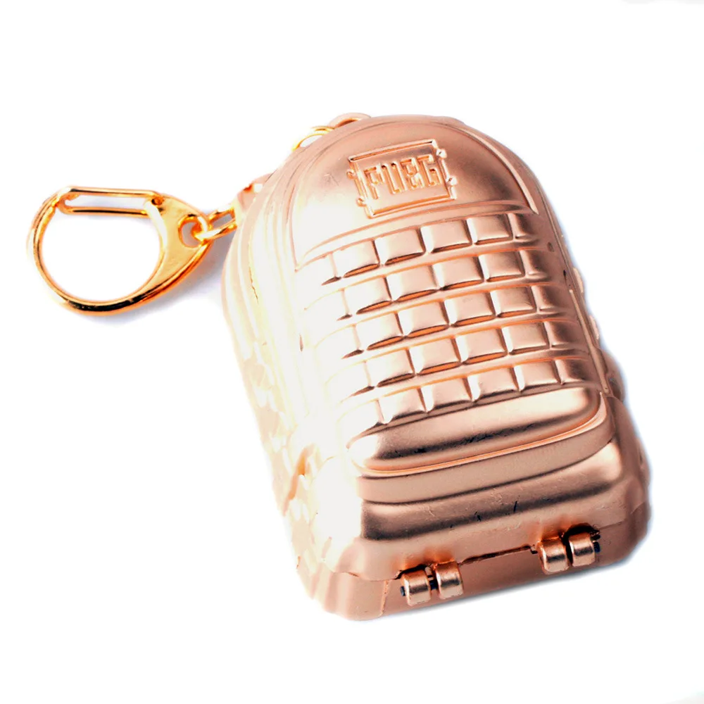 7cm Playerunknown's Battlegrounds Keyring Game PUBG Backpack Level 3 Model Keychain Charm Gift Souvenir for fans drop-shipping |